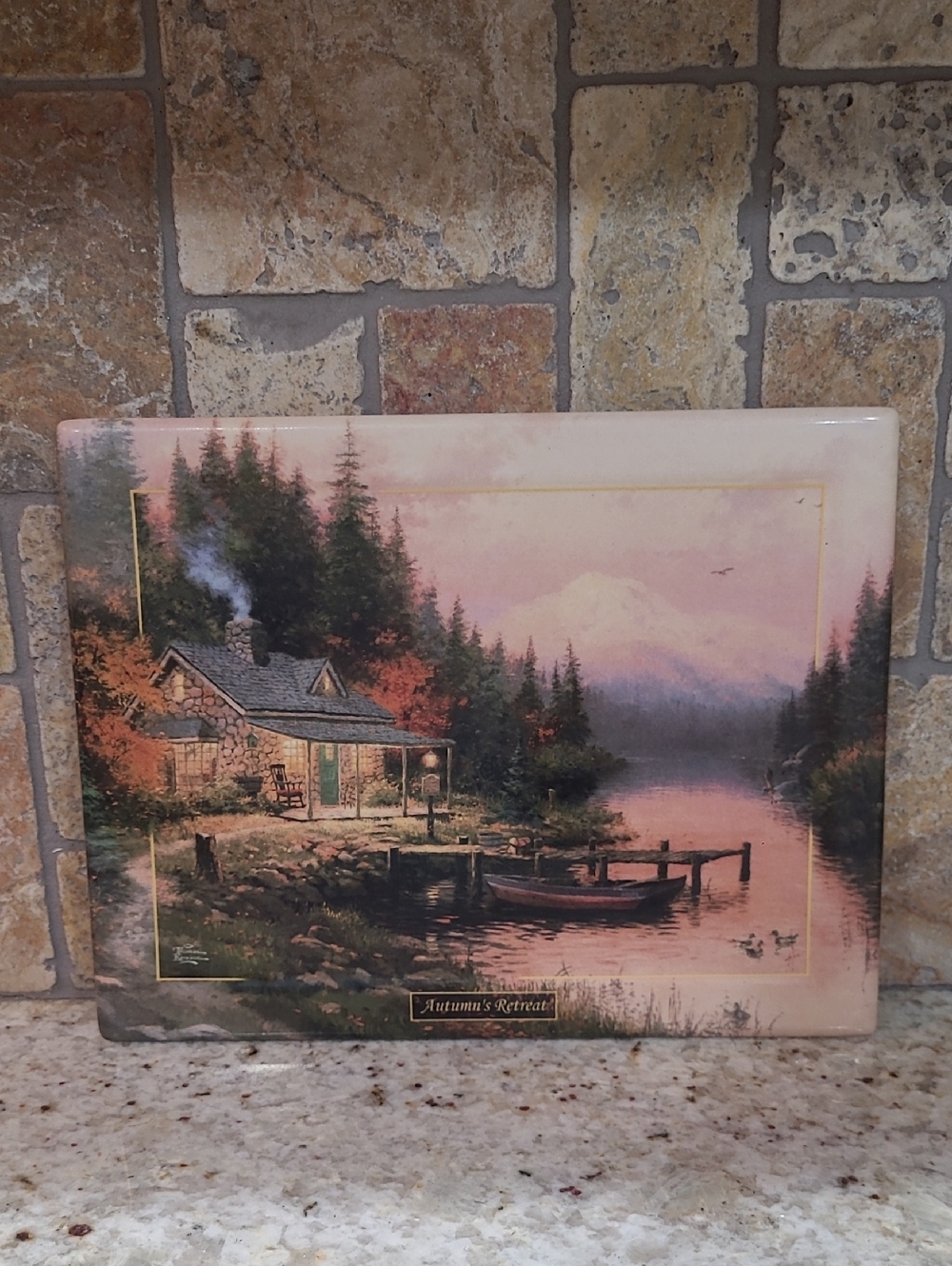 The Bradford Exchange Thomas Kinkade Autumn's Retreat Plaque